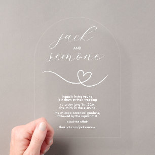 Moderne Hochzeit   Tor Einladungen   Minimalistisc