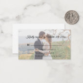 moderne Hochzeit verblasstes Foto uAwg Mitteilungskarte (Vorderseite/Rückseite Beispiel)