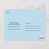 Moderne Hochzeit Verlobung 4 Foto Save the Date Postkarte (Rückseite)