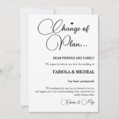 Moderne Hochzeit verzögert Hochzeitskanal Einladung (Vorderseite)