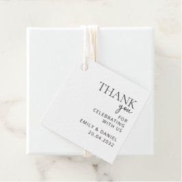 Moderne Hochzeit Vielen Dank Geschenkanhänger