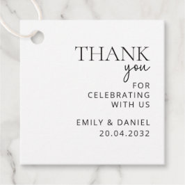 Moderne Hochzeit Vielen Dank Geschenkanhänger