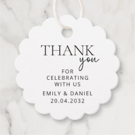 Moderne Hochzeit Vielen Dank Geschenkanhänger