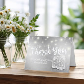 Moderne Hochzeit Vielen Dank Mason Jars String Lig Dankeskarte