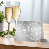 Moderne Hochzeit Vielen Dank Mason Jars String Lig Dankeskarte