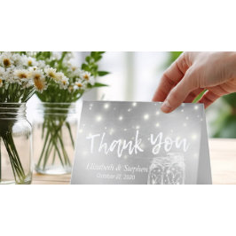 Moderne Hochzeit Vielen Dank Mason Jars String Lig Dankeskarte