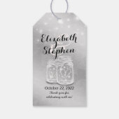 Moderne Hochzeit Vielen Dank Mason Jars String Lig Geschenkanhänger (Rückseite)