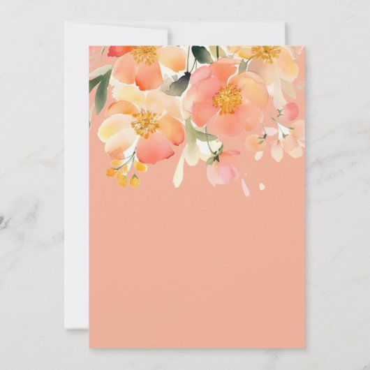 Moderne Hochzeit von Boho Orange Peach und Black F Einladung (Rückseite)