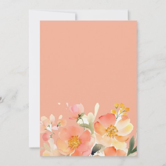 Moderne Hochzeit von Boho Orange Peach und Black F Einladung (Rückseite)