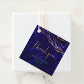 Moderne Hochzeit von Deep Blue Geode Calligraphy Geschenkanhänger (Beispiel)