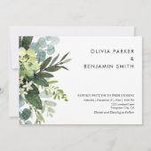 Moderne Hochzeit von Foto Greenerity Einladung (Rückseite)