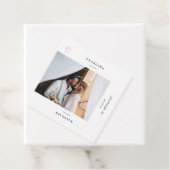 Moderne Hochzeit von Foto und Typografie Geschenkanhänger (Beispiel)