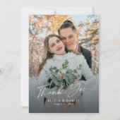 Moderne Hochzeit von Fotos Dankeskarte (Vorderseite)