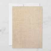 Moderne Hochzeit von Gold Ananas Rustic Burlap Einladung (Rückseite)