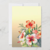 Moderne Hochzeit von Hibisken Einladung (Rückseite)