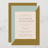 Moderne Hochzeit von Light Blue Senf Olive UAWG We Einladung (Vorne/Hinten)