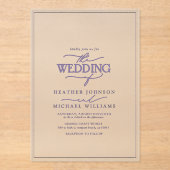 Moderne Hochzeit von Lilac Lavender Calligraphy Acryleinladungen (Vorderseite)