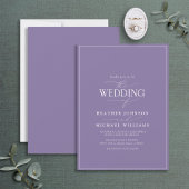 Moderne Hochzeit von Lilac Lavender Calligraphy Einladung