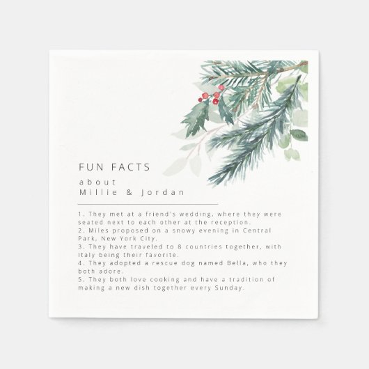 Moderne Hochzeit von Napkins Serviette (Vorderseite)