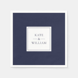 Moderne Hochzeit von Navy Blue Classic Serviette