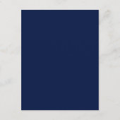 Moderne Hochzeit von Navy Blue und Korallen Begleitkarte (Rückseite)