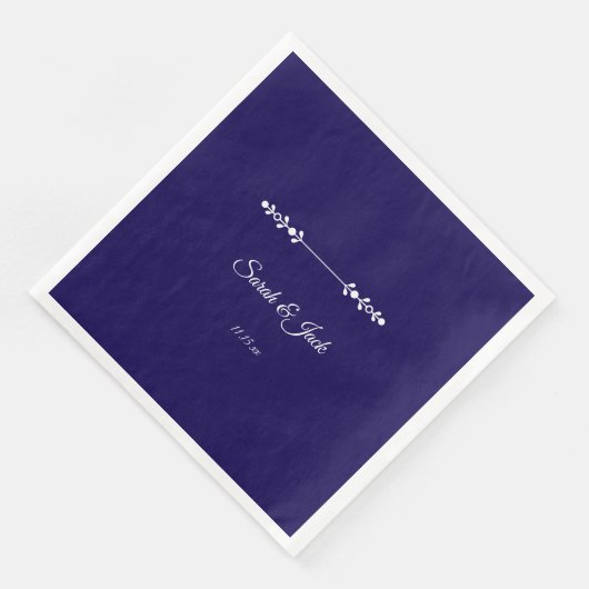 Moderne Hochzeit von Navy und White Serviette (Ecke)