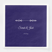 Moderne Hochzeit von Navy und White Serviette (Vorderseite)