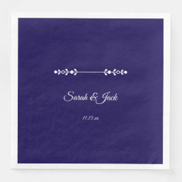 Moderne Hochzeit von Navy und White Serviette