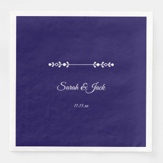 Moderne Hochzeit von Navy und White Serviette