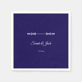 Moderne Hochzeit von Navy und White Serviette