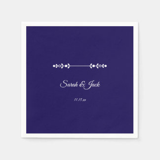 Moderne Hochzeit von Navy und White Serviette