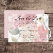 Moderne Hochzeit von Pink Blush Hydrangea Save The Date