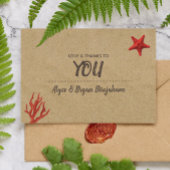 Moderne Hochzeit von Sand & Korallen Vielen Dank Dankeskarte