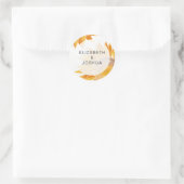 Moderne Hochzeit von SunFlower Runder Aufkleber (Tasche)