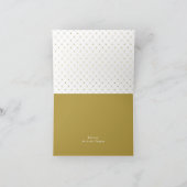 Moderne Hochzeit von White & Gold Foil Dankeskarte (Innenseite)