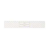 Moderne Hochzeit von White & Gold Foil Einladungsbanderole (Flach)