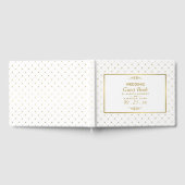 Moderne Hochzeit von White & Gold Foil Gästebuch (Voll)