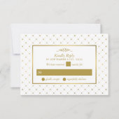 Moderne Hochzeit von White & Gold Foil RSVP Karte (Vorderseite)