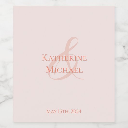 Moderne Hochzeit- Weinetikett (Einzelnes Label)