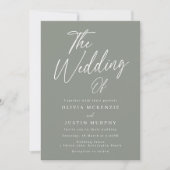 Moderne Hochzeit & Weiß Einladung (Vorderseite)