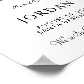 Moderne Hochzeit Willkommen Wir sind so froh, dass Poster (Ecke)