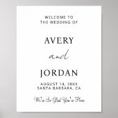 Moderne Hochzeit Willkommen Wir sind so froh, dass Poster (Vorne)