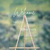 Moderne Hochzeit Willkommenstext Acrylschild (Neutral)