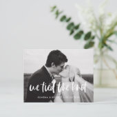 Moderne Hochzeit Wir band das Knoten-Foto Postkarte (Stehend Vorderseite)