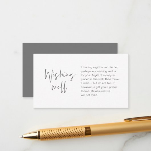 Moderne Hochzeit wünschend gut, Geschenk von Geld, Begleitkarte (Vorderseite/Rückseite Beispiel)