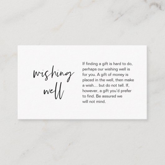 Moderne Hochzeit wünscht gut, Geschenk von Geldsch Begleitkarte (Vorderseite)