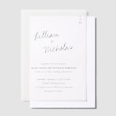 Moderne Hochzeit zeitgenössischer Schrift Pergament Einladungen (Versetzt)