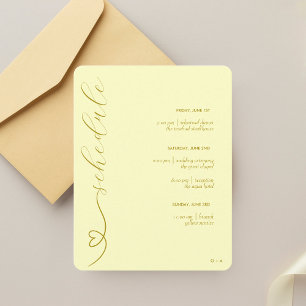 Moderne Hochzeit   Zeitplan und Details   Buttr Ye Begleitkarte