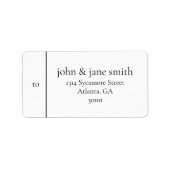Moderne Hochzeitadresse Weiße Personalisierte Mail Adressaufkleber (Vorne)