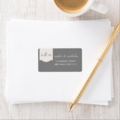 Moderne Hochzeitband-Adresskarte Adressaufkleber (Insitu)